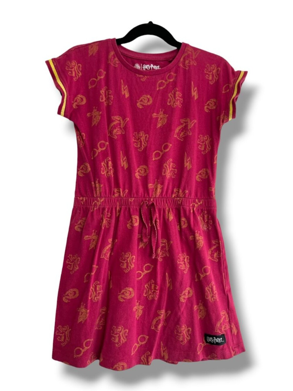 Wizarding World Harry Potter Gryffindor Burgundy Gold Short Sleeve Dress 6-7Y